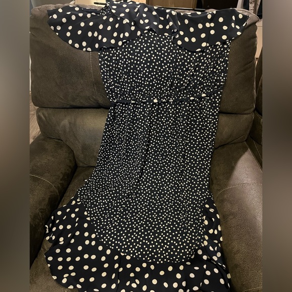 NWT A New Day One Shoulder Ruffle Midi Dress - Picture 4 of 9